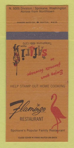 Matchbook cover flamingo - cover,