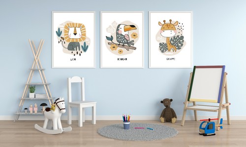 Safari animals nursery prints - animals,