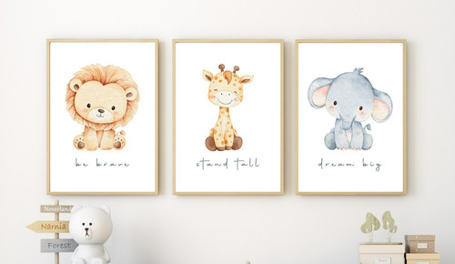 Set nursery prints - 3,