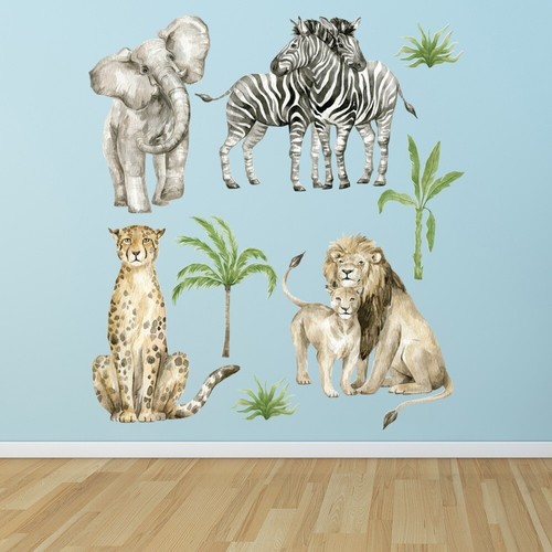 Tropical safari zebra - tropical, lions