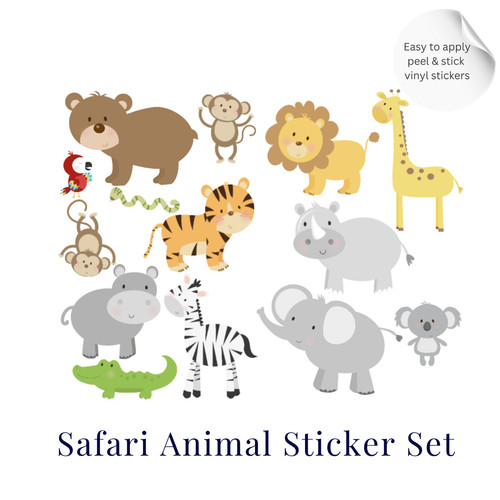 Jungle safari animal vinyl - jungle,