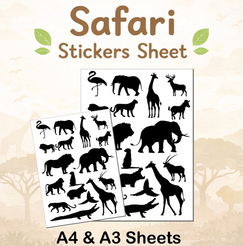 Wild animal stickers - wild,