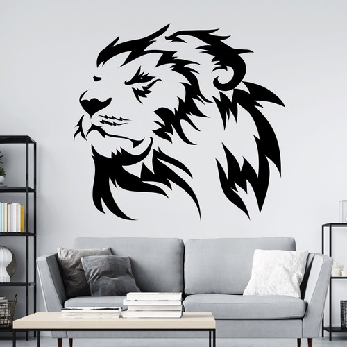 Lion head silhouette wall - lion,
