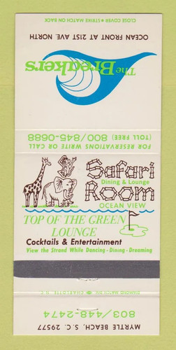 Matchbook cover the breakers - the,
