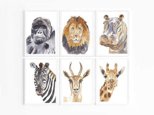 Safari animals wall poster - animals,