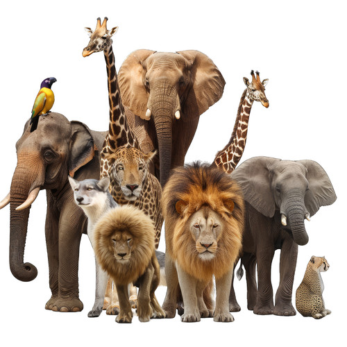Safari animals wall - safari, 3d