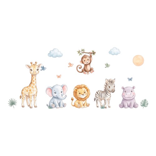 Safari animal wall stickers - safari,