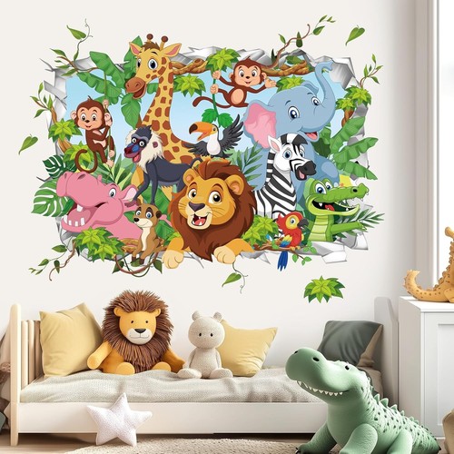 Vibrant jungle animals wall - jungle,