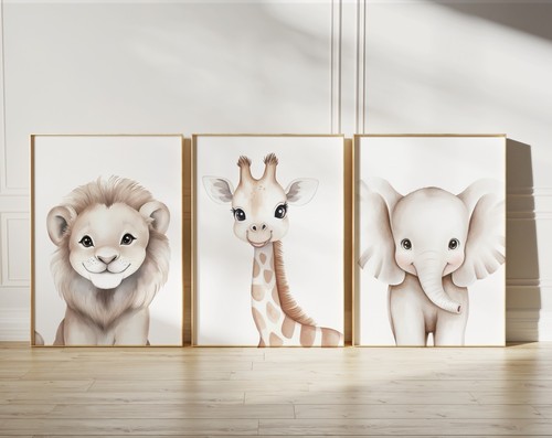 Safari nursery wall prints - nursery,