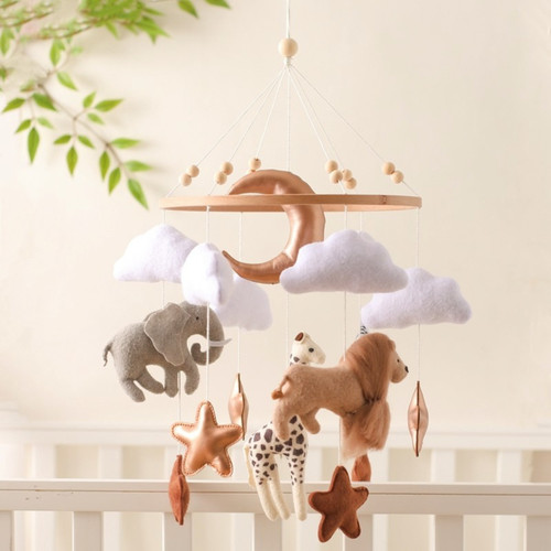 Wooden safari baby mobile - wooden,
