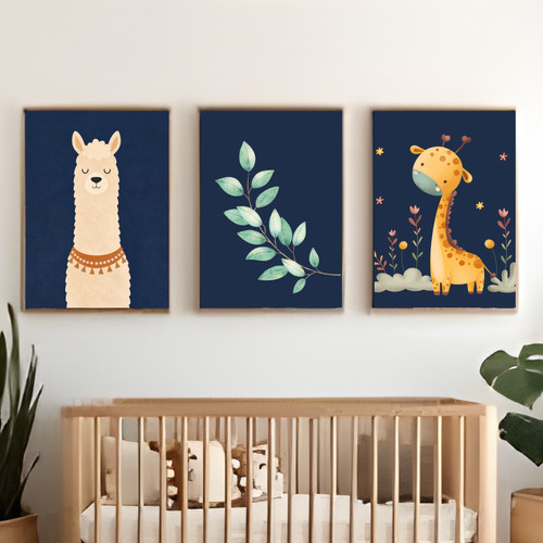 Safari animal nursery wall - animal, art