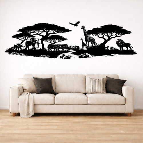 African safari animals wall - safari,